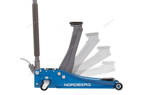 Домкрат подкатной NORDBERG N32032 cо сверхнизким подхватом и педалью