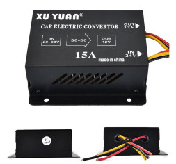 Преобраз. напряжения понижающий  Carlife  24-12V   15A 180W
