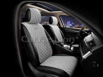 Накидки Фронт  «BULLET»  Серый/Серый/Серый  (велюр класса люкс) 2шт.