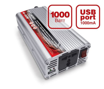 Преобраз. напряжения AVS 12-220V 1000W (допустимая пиковая 2000W)