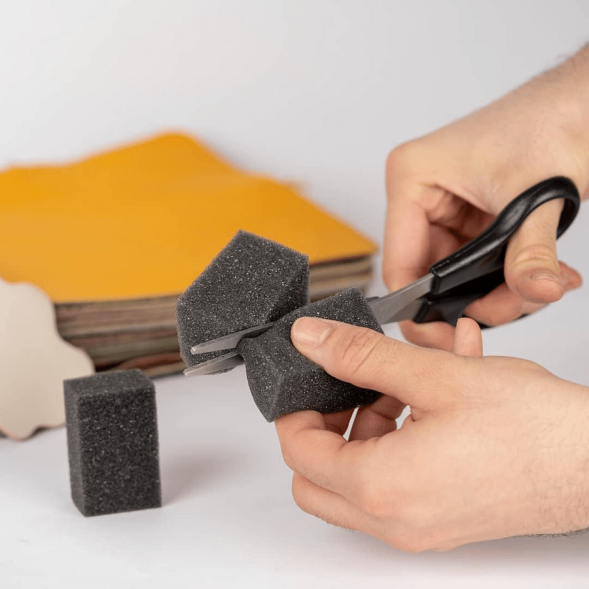 Серая губка химостойкая Colourlock Schwämme 90x55x35 мм. Комплект 10 штук LZ-11076/10