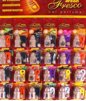 Осв.возд. Areon FRESCO &quot;бутылочка в дереве&quot; MIX (цена за лист 24шт)