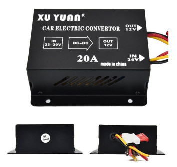 Преобраз. напряжения понижающий Carlife 24-12V 20A 240W
