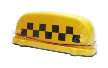Такси шашечки магн.  &quot;TAXI&quot;  с подсветкой 12V Оранжевый
