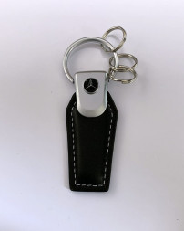 Брелок кожа  трапеция  MERCEDES  Черный