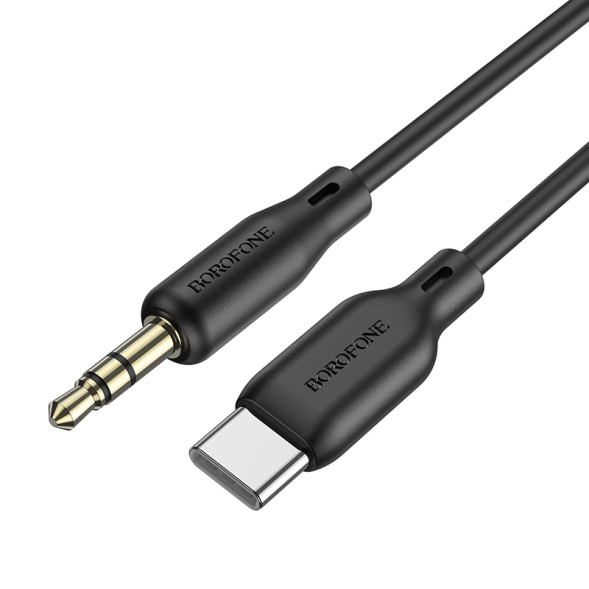 Кабель стерео Borophone BL18   AUX-Type-C  1м. черный