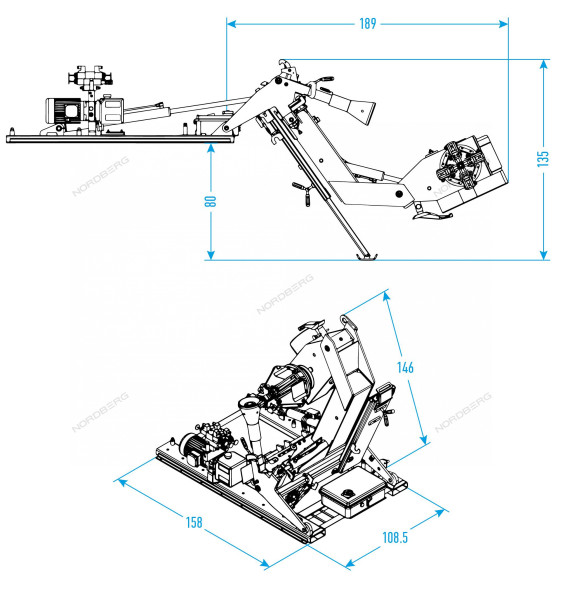 Мобильный шиномонтажный станок  NORDBERG 46TRKEM для грузовых автомобилей