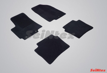 Коврики текстильн. Hyundai Solaris I 2010-2017г. /RIO III /компл.4шт./осн.резин./ LUX