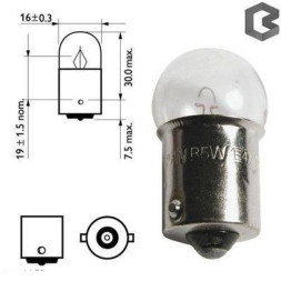 Лампа OSRAM 12V     R10W  BA15s  (упак.10шт)