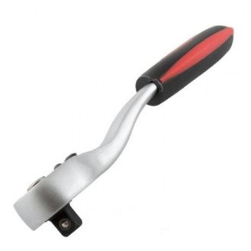 М5. Трещотка 1/4&quot; 72зуба, изогн. пласт. ручка