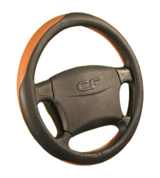 Оплетка на руль CF DIPLOMAT - М, Чёрный/Оранжевый