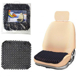 Накидка на сидение нижняя часть  "Nova Bright" деревянная,  черная (42х42см)