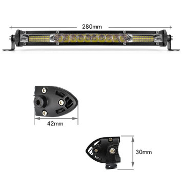 Фара Off Road  дальний свет  30 SMD 3030 , 90W, (280х42х30мм)
