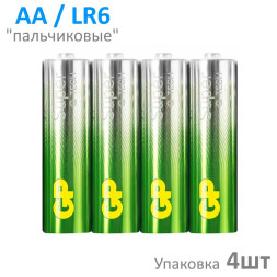 Батарейки GP   AA   (Пальчиковые) Super G-TECH цена за 4шт.