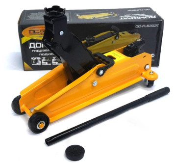 Домкрат подкатной гидравл. 3т картон DC ( h 133- 387mm)