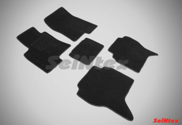 Коврики текстильн. Mitsubishi Pagero IV 2007-2015г. /компл.5шт./осн.резин./ LUX