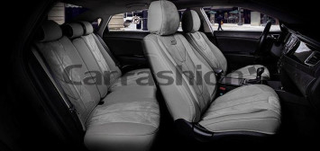 Чехлы  «5D» PREMIUM каркасные «START PLUS» Тёмн.Серый/Тёмн.Серый/Серый  (экокожа/нубук)