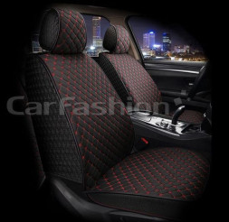 Накидки Фронт «LINEN CUBE FRONT» Чёрный/Красный (лён/усиленная боковая утягивающая резинка)