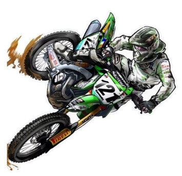 Наклейка \&quot;Мотоцикл\&quot;   (14*15см)