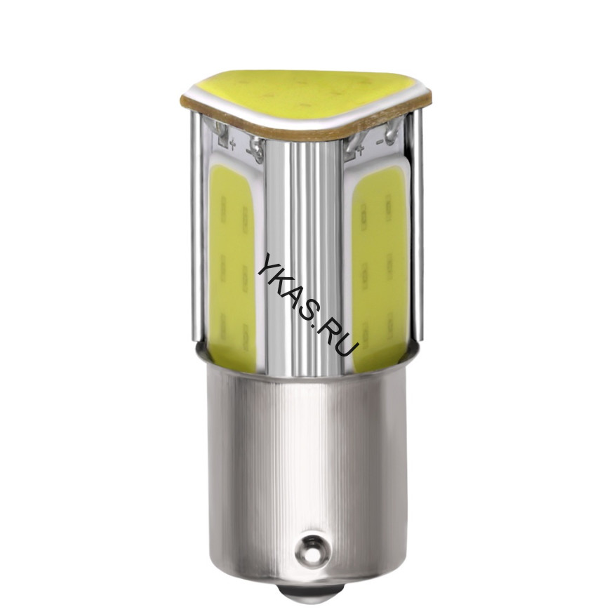 SOLAR  Свет-од  12V  T15  5 COB  21W   BA15s  белый