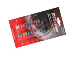 Предохранители флажковые "AVS" MINI  / набор 5А-30А  10шт/блистер с пинцетом FC-267