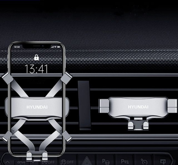 Держатель телефона Hyundai  зажимной  Красный