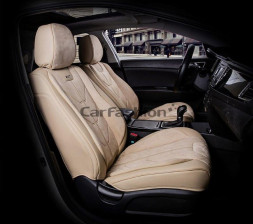 Чехлы «5D» PREMIUM каркасные фронт «START» Бежевый/Бежевый/Бежевый (экокожа/нубук)