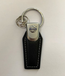 Брелок кожа  трапеция  VOLVO  Черный