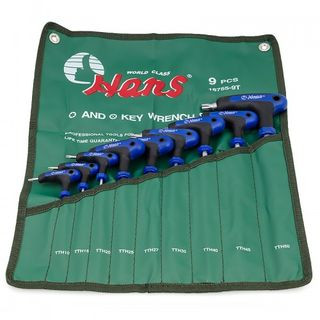 Инструмент HANS. Комплект угловых ключей L-TORX T10-T50, 9предм.(с отверстием)