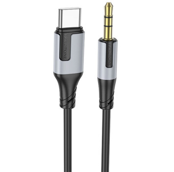 Кабель стерео Borophone BL19   AUX-Type-C  1м. черный