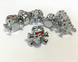 Колпачки на нипель  Череп  Хром (цена за 1шт)