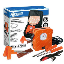 Компрессор  Runway RR132  17Amp/12л./прикур./фонарь/ с ремонтным набором