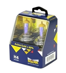 Лампа МАЯК 12V    H4   60/55W  Active  P43t  Active Gold+60% (к-т.2шт)