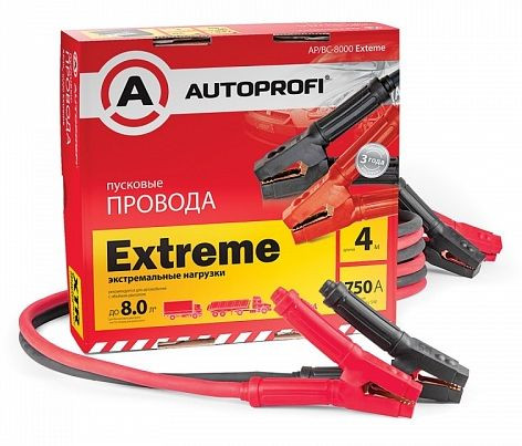 Провода пусковые  750А  &quot;AUTOPROFI&quot; 4м  в коробке (в комплекте сумка) , профессиональные