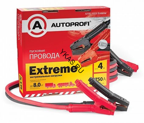 Провода пусковые  750А  "AUTOPROFI" 4м  в коробке (в комплекте сумка) , профессиональные