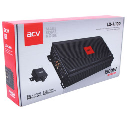 Усилитель  4-х канальный  ACV VX-4.100   2 Ом: 150 Вт х 4, 4 Ом: 100 Вт x 4