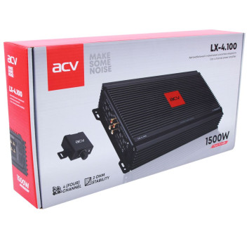 Усилитель  4-х канальный  ACV VX-4.100   2 Ом: 150 Вт х 4, 4 Ом: 100 Вт x 4