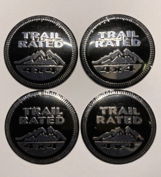 Этикетки на диски (метал)  диам. 56,5мм.  &quot;4x4&quot; черный  (4 шт.)