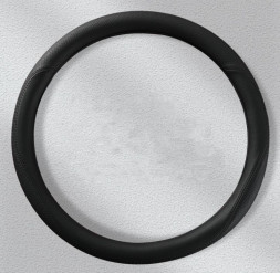 Оплетка на руль Carlife "Nappa" М, Чёрный/Чёрный кожа с перфорацией