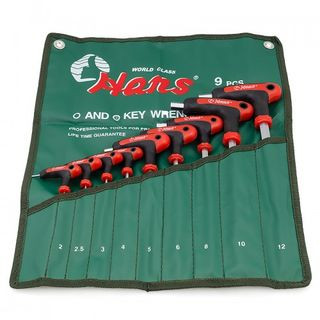 Инструмент HANS. Комплект угловых ключей L-шестигранников 2-12мм, 9предм.