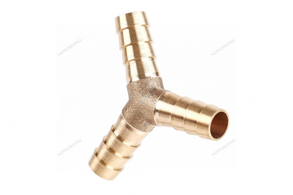 Тройник соединительный &quot;ёлочка&quot; NORDBERG NP3S10 для сращивания шлангов (10 мм)