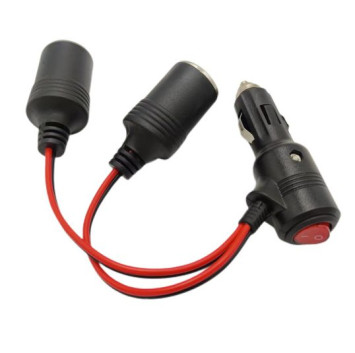 Переходник Carlife прикуриватель-клеммы, 20см,  двойной