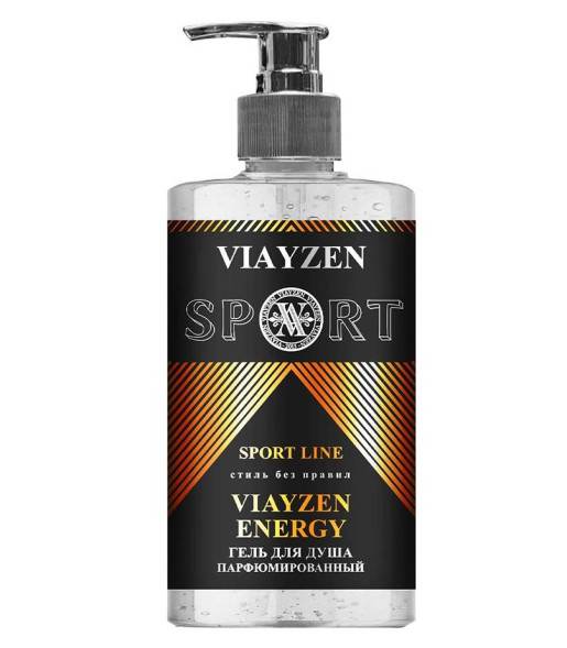 VIAYZEN Гель для душа парфюмированный, мужской  460мл.  Energy Viayzen