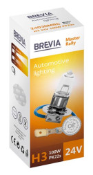 Автолампа BREVIA  24V  H3  100W PK22s Master Rally CP (карт.1шт)
