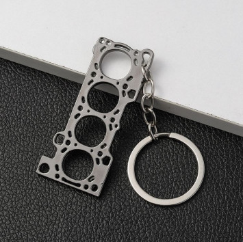 Брелок  &quot;Прокладка двигателя&quot; карабин (1 кольцо)  Графит