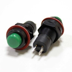 ЭТ Кнопка FOTEK 10мм, нажимная 10мм, зеленая