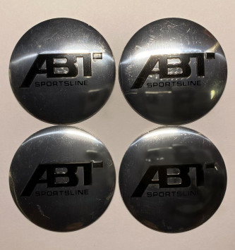 Этикетки на диски (метал)  диам. 56,5мм.  &quot;ABT&quot; серебро  (4 шт.)