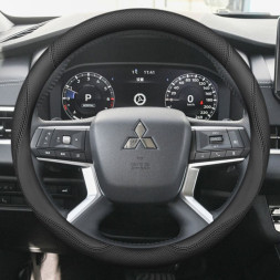 Оплетка на руль Carlife "Roma" М, Чёрный/Чёрный с перфорацией