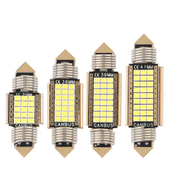 SOLAR  Свет-од  12V  T11x31   15 SMD 2016  C5W  SV8.5  белый (с обманкой)