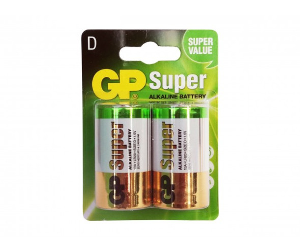 Батарейки GP   LR20 (большие)  SUPER BL2 цена за 2шт.